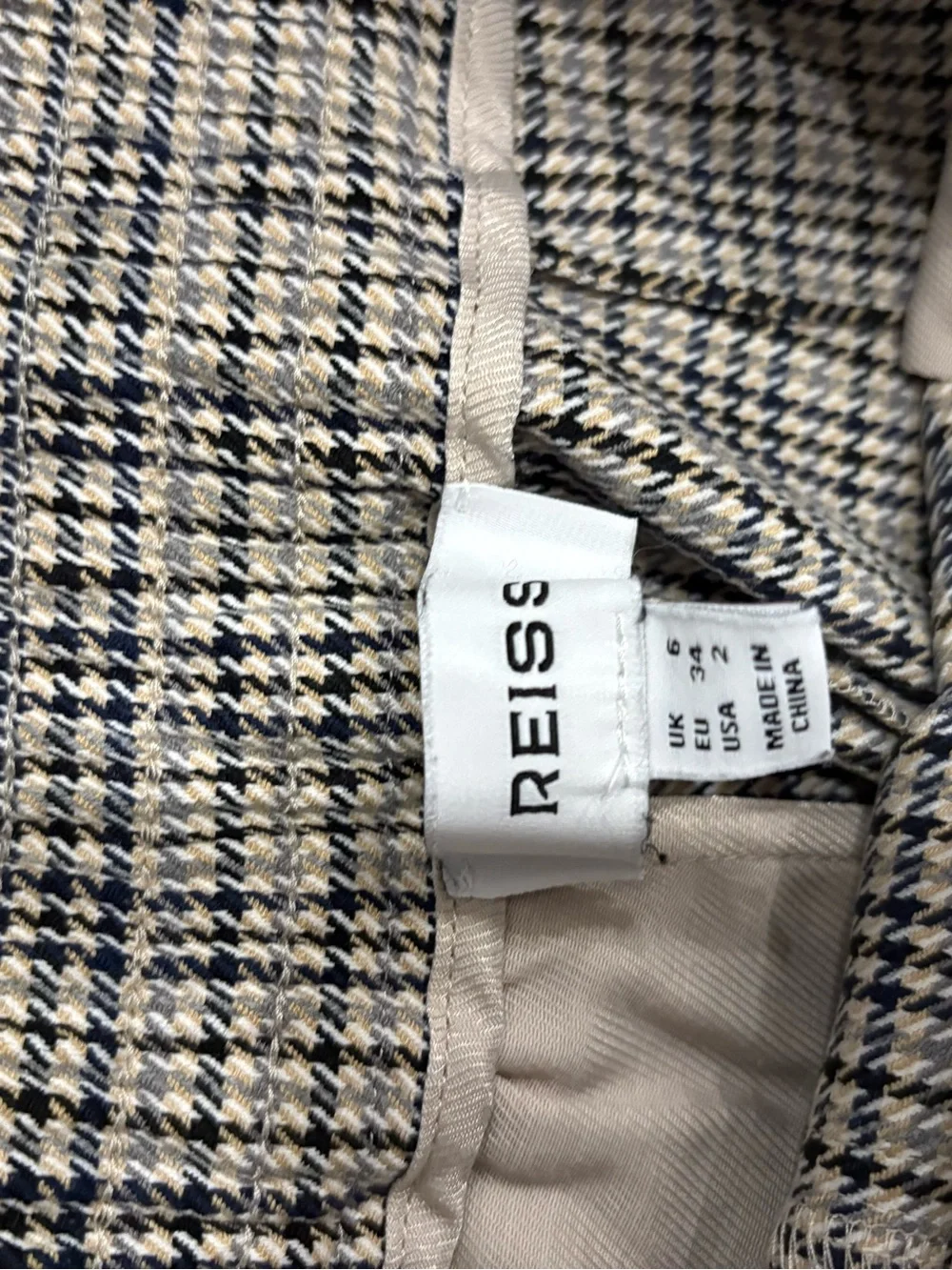 Reiss Plaid Elastic-Waist Pants